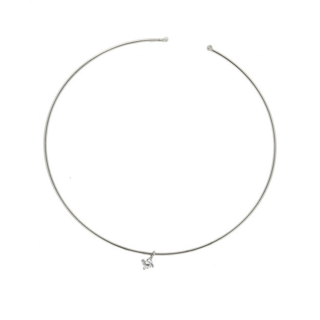 Klave sølv cubic zirconia