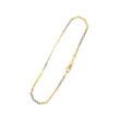 Gull armbånd tofarget 1,9mm 18cm