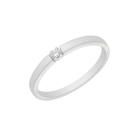 Hvitt gull allianse ring diamant 0,03ct TWSI