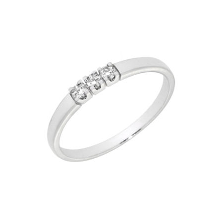 Hvitt gull allianse ring diamanter 3x0,05ct TWSI