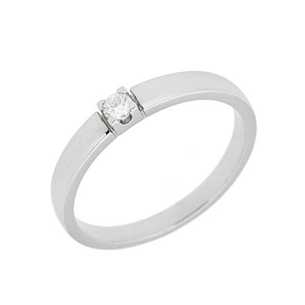 Hvitt gull allianse ring diamant 0,10ct TWSI