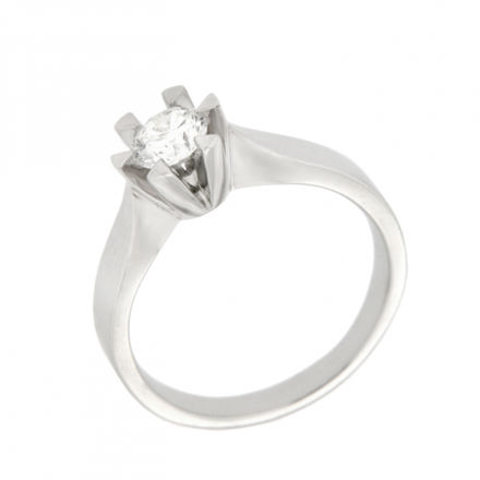 Hvitt gull ring med diamant 0,50ct TW/P1 Victoria