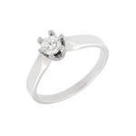 Hvitt gull ring med diamant 0,40ct TW/P1 Victoria