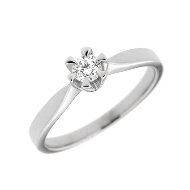 Hvitt gull ring med diamant 0,25ct TW/SI Victoria