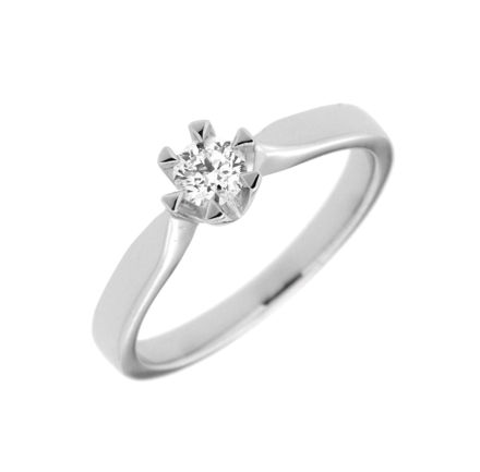 Hvitt gull ring med diamant 0,30ct TW/SI Victoria