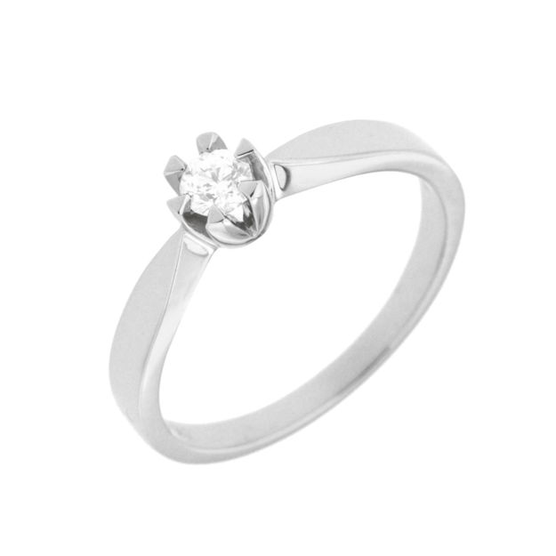 Hvitt gull ring med diamant 0,25ct TW/1