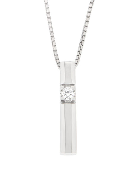 Hvitt gull allianse smykke med diamant 0,10ct TW/SI