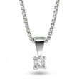 Hvitt gull halssmykke med diamant 0,05ct W/P, min første diamant