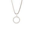 Hvitt gull halssmykke med diamant 0,02ct WP