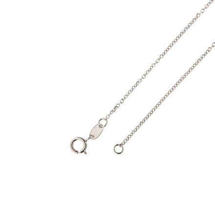 Hvitt gull kjede 0,6mm Anker 50cm