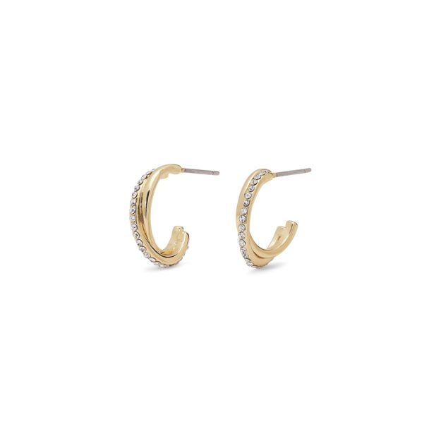 EARRINGS,TESSIE,GOLD PLATED,CRYSTAL