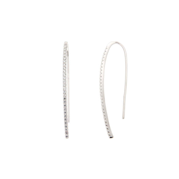 Øreheng rhodinert sølv cubic zirconia 