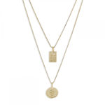 VALKYRIA coin necklace 2-in-1-set gold plated,40+9 cm