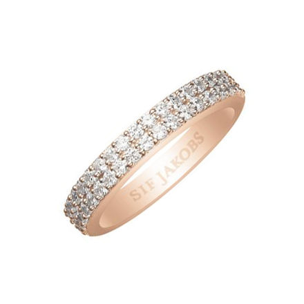 Ring rosè sølv Corte Due cubic zirconia 3mm