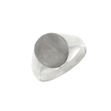 RING SØLV SIGNET OVAL MATTET PLATE