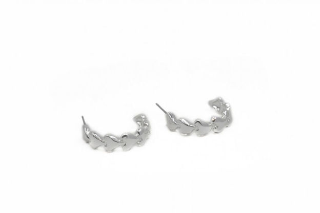 Ørering sølvf m hjerter /stopper