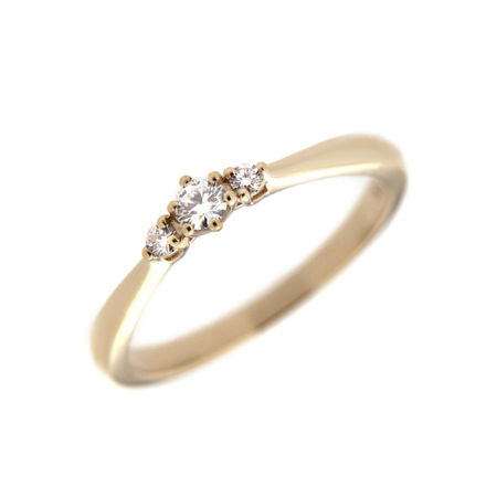 Gull ring med diamant 0,15ct TW/SI 