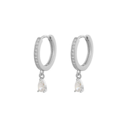 Camille drop ring ear s/clear
