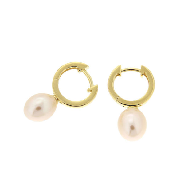 Ørering fg sølv 13mm m perleheng