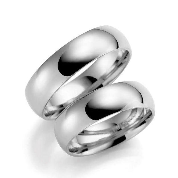 Hvitt gull giftering 4mm