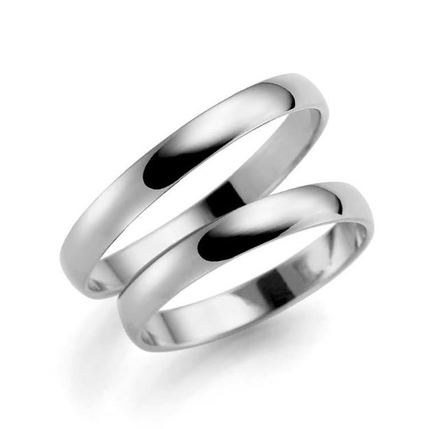 Hvitt gull giftering 3,5mm