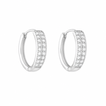 Ørering rh sølv 2R CZ foran 18mm Ø