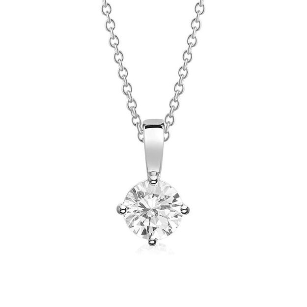 Anheng sølv Princess 8mm cubic zirconia