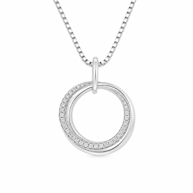 ANHENG RH SØLV ÅP.RING,RING M/CZ OVER