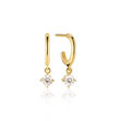 Forgylt sølv øreringer Belluno 12mm med Cubic Zirconia