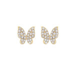 Charms small ear butterfly g/clear