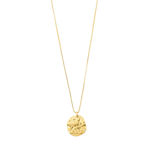 BLAIR coin pendant necklace gold plated,70 cm,adjustable