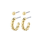 ANGELA 2-in-1 hoop & stud earrings gold plated