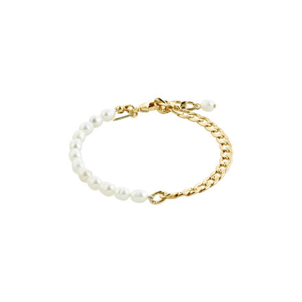 JOLA freshwaterpearl bracelet gold plated,white