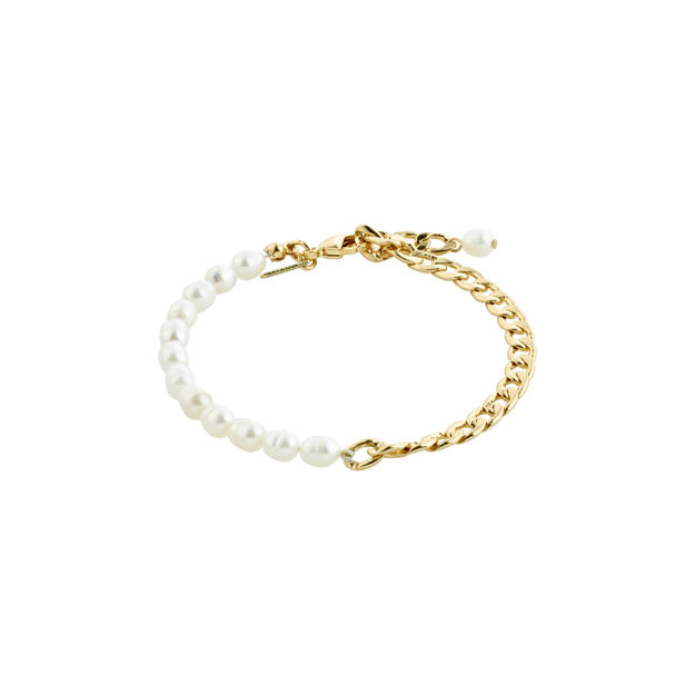 JOLA freshwaterpearl bracelet gold plated,white