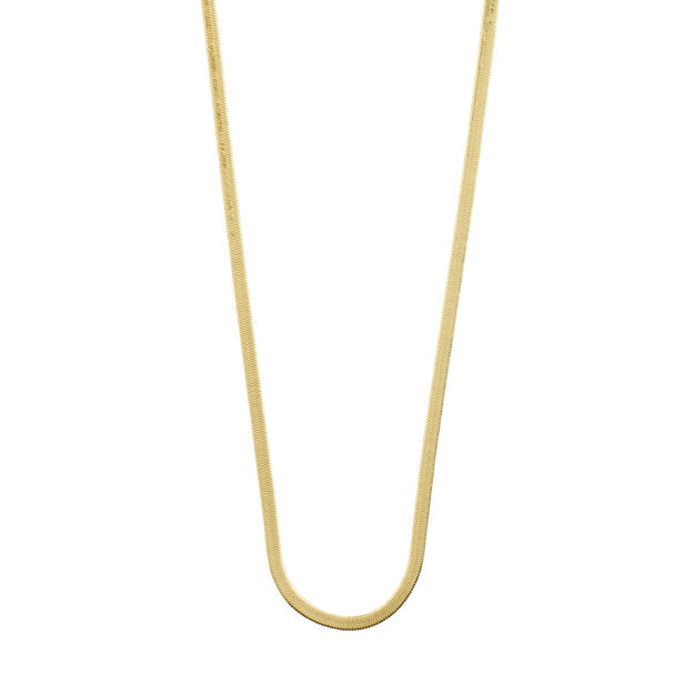 JOANNA flat snake chain necklace gold plated