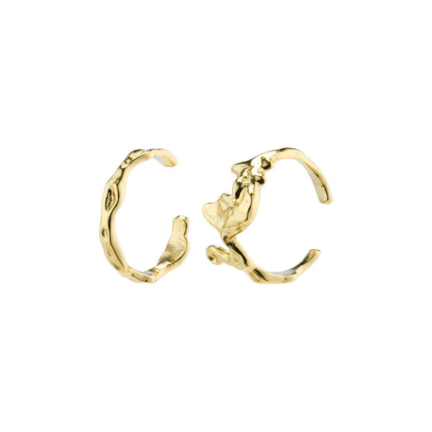 ANTOINETTE ear cuff earrings gold plated 2-in-1 set.