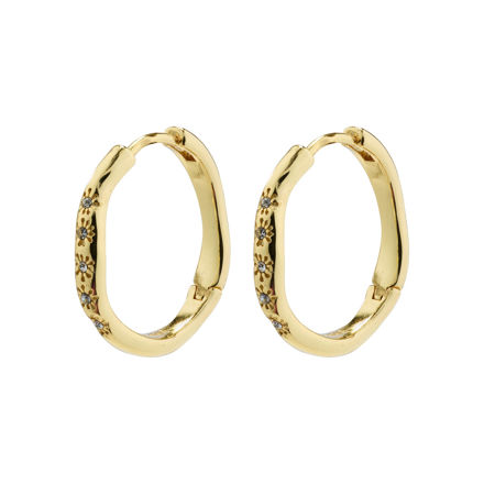 EDURNE crystal hoop earrings gold plated