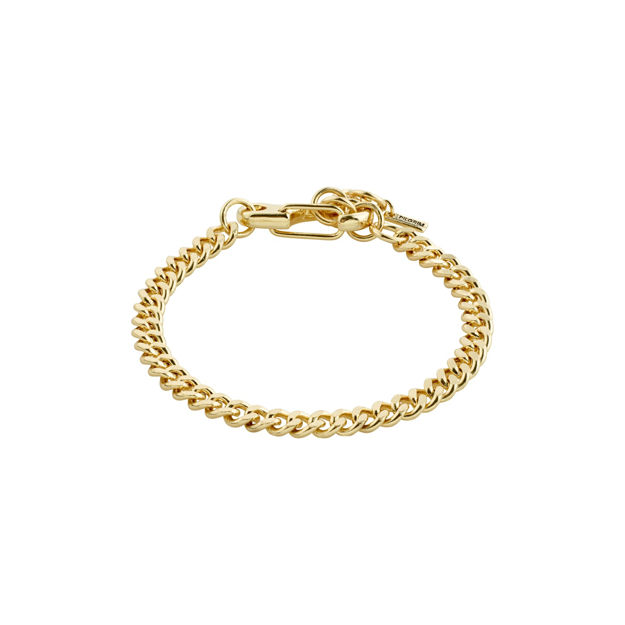 HOPEFUL curb chain bracelet gold plated