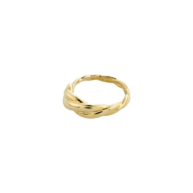 JONNA twirl deco ring gold plated,adjustable