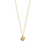 JOLA crystal coin necklace gold plated,40+9 cm
