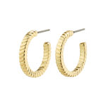 ECSTATIC square snake chain hoop earrings gold plated