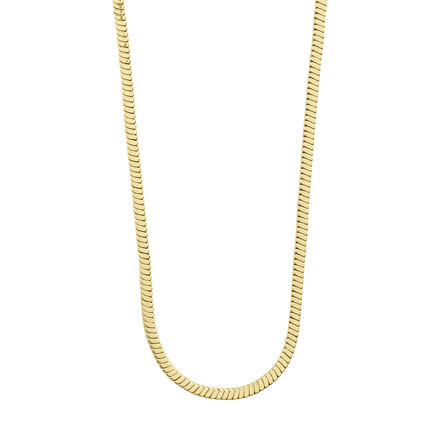 ECSTATIC square snake chain necklace gold plated