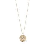 SCORPIO Zodiac Sign Coin Necklace,gold plated