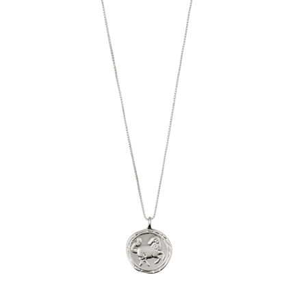 ARIES Zodiac Sign Coin Necklace,silver plated