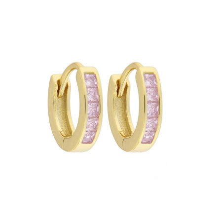 Ørering fg sølv CAIA 11mm 2,4mm med rosa CZ