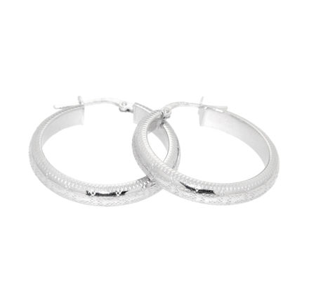 ØRERING RH.SØLV 25MM Ø 4MM BRED