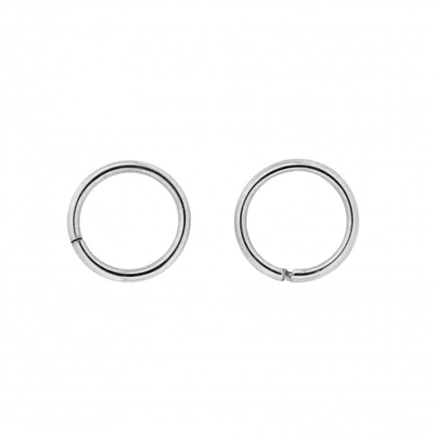 ØRERING RH.SØLV 1mm/9mm hengslet