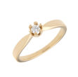 Gull ring med diamant 0,10ct TW/SI