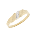 Gull ring med diamant 0.005ct W/P 