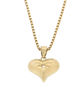 Gull hjerte 10mm med diamant 0,01ct